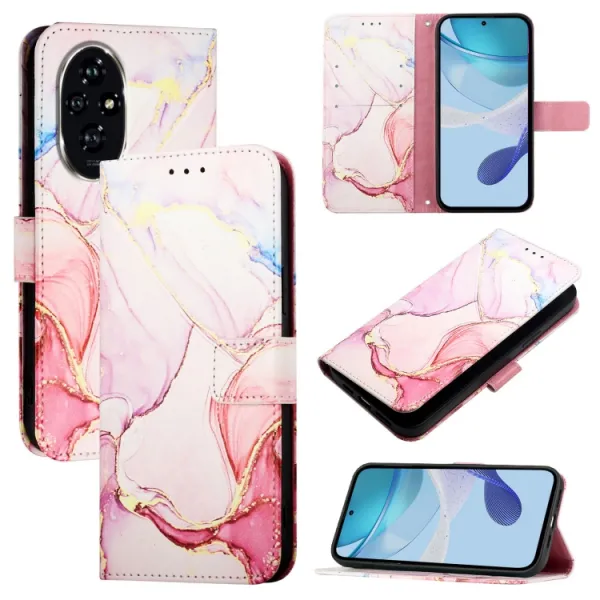 ART MARBLE Peňaženkový kryt pre Honor 200 ROSE GOLD