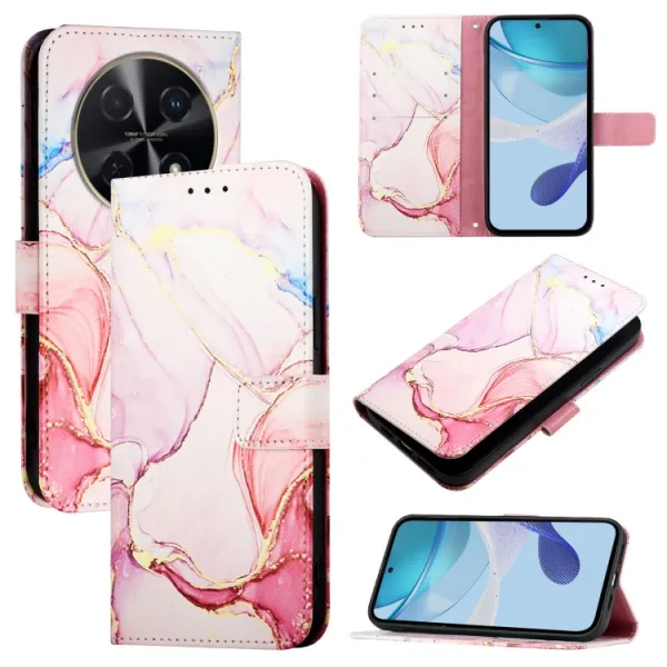 ART MARBLE Peňaženkový kryt pre Huawei Nova 12i ROSE GOLD