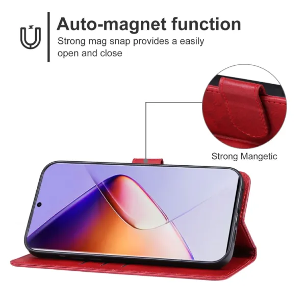 SMOOTH Peňaženkové puzdro pre Infinix Note 40 červené
