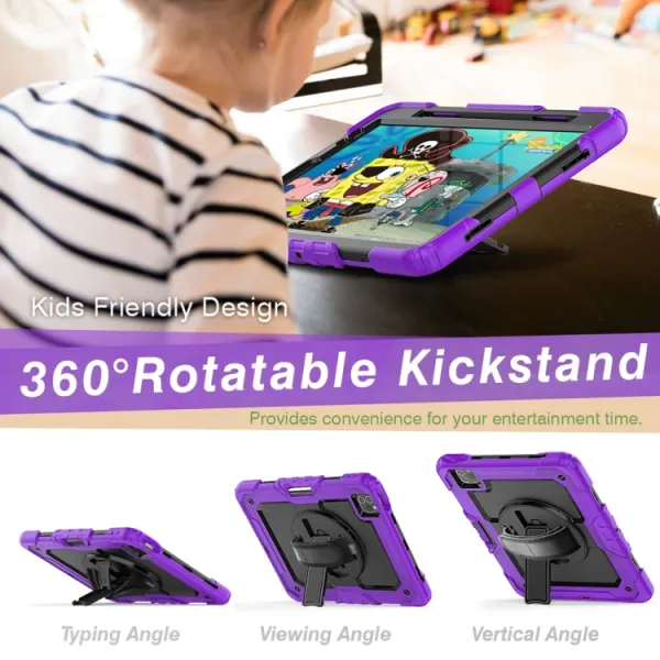 SOLID 360 Odolný obal pre Apple iPad Pro 11 2024 / M5 2025 fialový