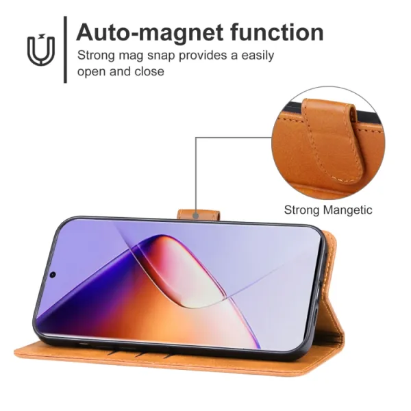 SMOOTH Peňaženkové puzdro pre Infinix Note 40 hnedé