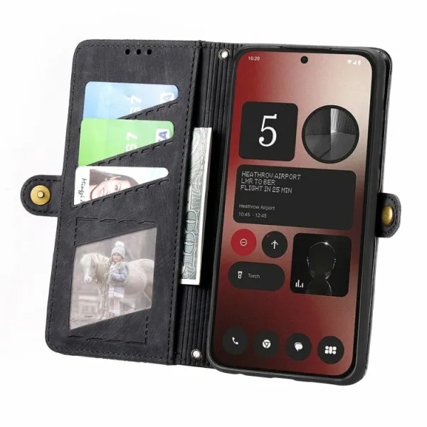 GEOM Peňaženkové puzdro pre Nothing Phone 2a / (2a) Plus čierne