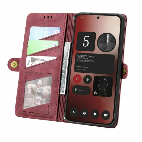 GEOM Peňaženkové puzdro pre Nothing Phone 2a / (2a) Plus červené