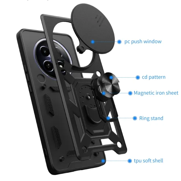 RING CAMERA Kryt s držiakom pre Realme 12 5G modrý