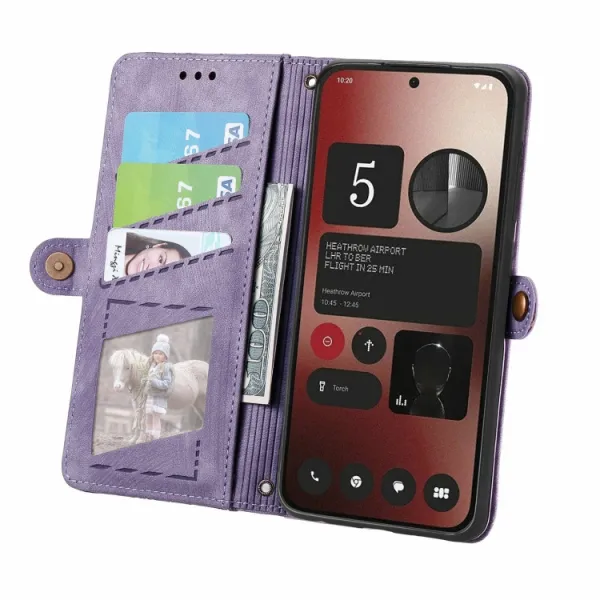 GEOM Peňaženkové puzdro pre Nothing Phone 2a / (2a) Plus fialové