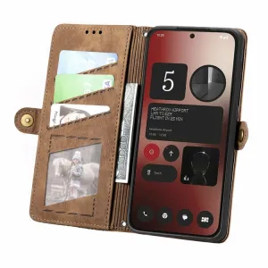 GEOM Peňaženkové puzdro pre Nothing Phone 2a / (2a) Plus hnedé