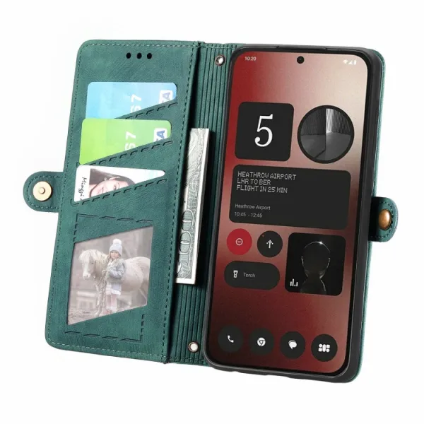 GEOM Peňaženkové puzdro pre Nothing Phone 2a / (2a) Plus zelené