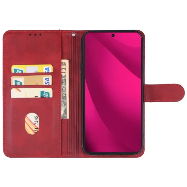 SMOOTH Peňaženkové puzdro pre T Phone 2 Pro červené