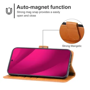 SMOOTH Peňaženkové puzdro pre T Phone 2 Pro hnedé