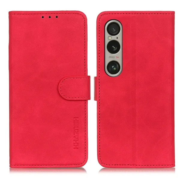 KHAZNEH RETRO Zaklápacie puzdro pre Sony Xperia 1 VI červené