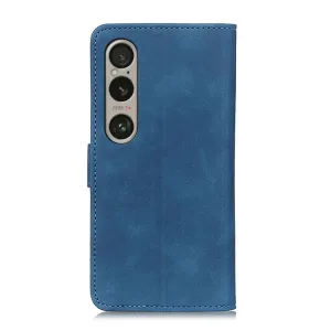 KHAZNEH RETRO Zaklápacie puzdro pre Sony Xperia 1 VI modré