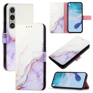 ART MARBLE Peňaženkový kryt pre Sony Xperia 1 VI PURPLE