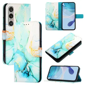 ART MARBLE Peňaženkový kryt pre Sony Xperia 1 VI GREEN