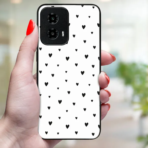 MY ART Ochranný kryt pre Motorola Moto G34 5G BLACK HEARTS (167)