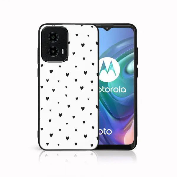 MY ART Ochranný kryt pre Motorola Moto G34 5G BLACK HEARTS (167)
