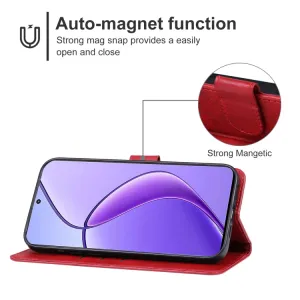 SMOOTH Peňaženkové puzdro pre Realme 12 5G červené