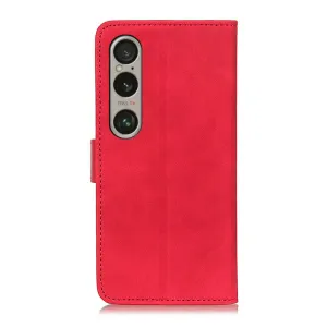 KHAZNEH RETRO Zaklápacie puzdro pre Sony Xperia 1 VI červené