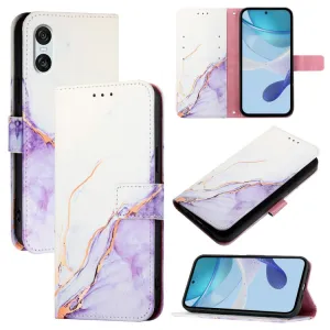 ART MARBLE Peňaženkový kryt pre Sony Xperia 10 VI PURPLE