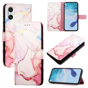 ART MARBLE Peňaženkový kryt pre Sony Xperia 10 VI ROSE GOLD