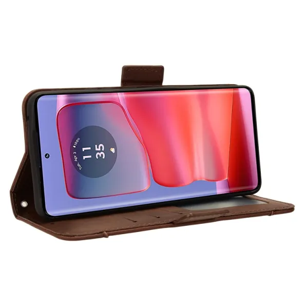 SLOT Peňaženkový obal pre Motorola Edge 50 Pro hnedý