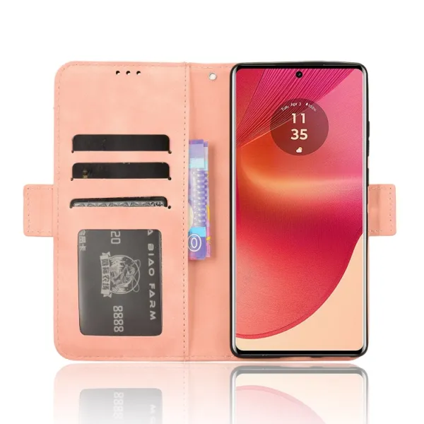 SLOT Peňaženkový obal pre Motorola Edge 50 Fusion ružový