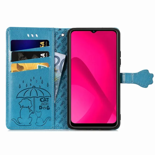 ART ANIMALS Peňaženkový obal pre T Phone 2 modrý