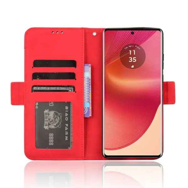 SLOT Peňaženkový obal pre Motorola Edge 50 Fusion červený