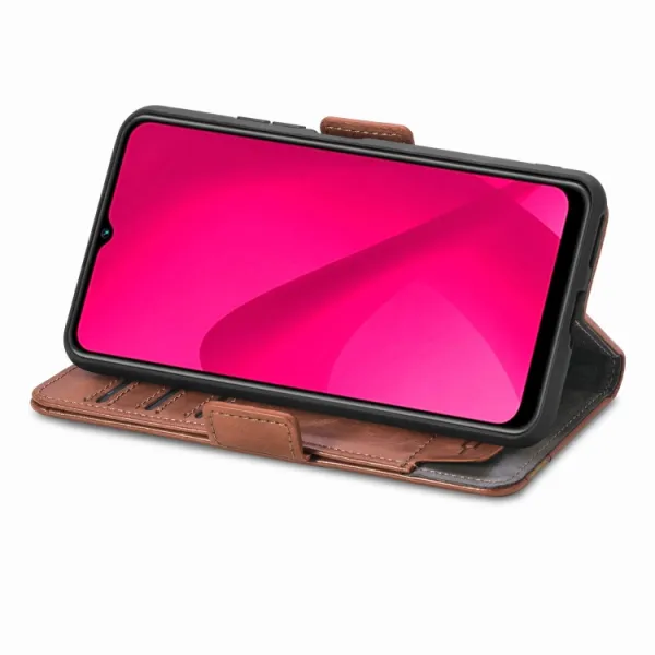 CASENEO Peňaženkové puzdro pre T Phone 2 tmavohnedé