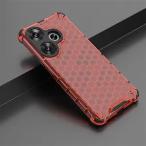 HONEYCOMB Ochranný kryt Xiaomi Poco F6 červený