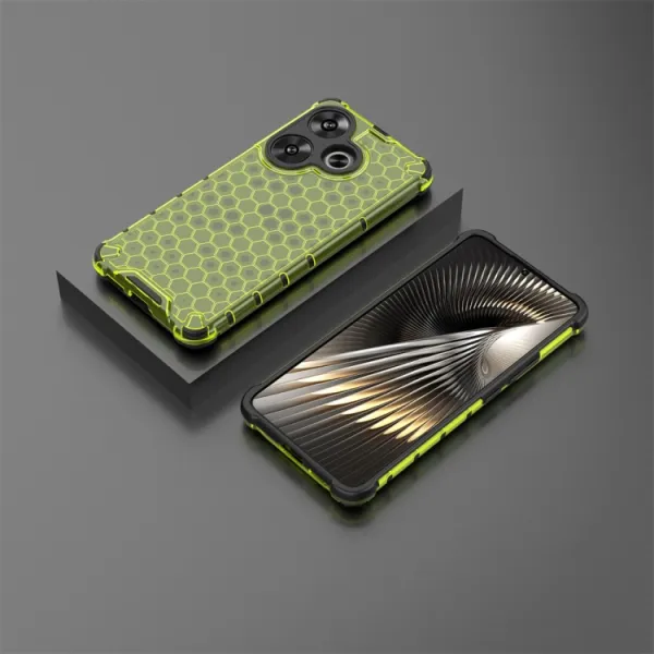 HONEYCOMB Ochranný kryt Xiaomi Poco F6 zelený