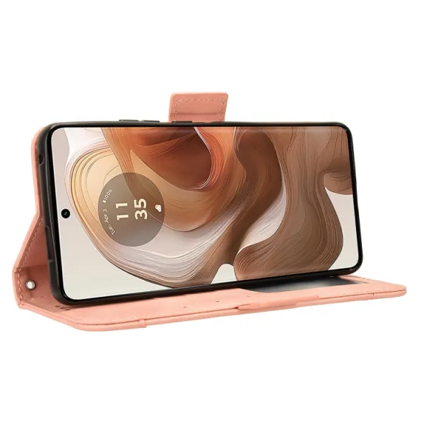 SLOT Peňaženkový obal pre Motorola Edge 50 Ultra ružový