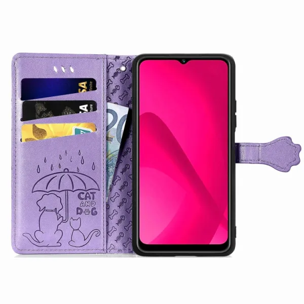 ART ANIMALS Peňaženkový obal pre T Phone 2 fialový