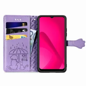ART ANIMALS Peňaženkový obal pre T Phone 2 fialový