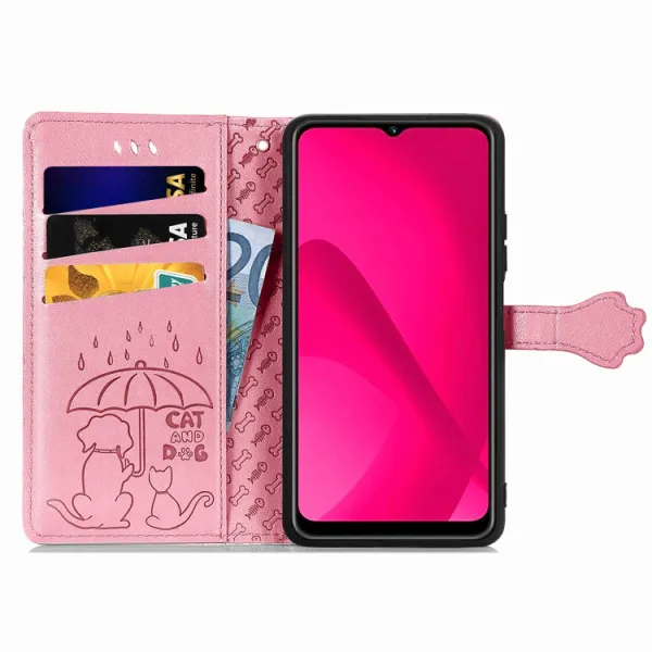 ART ANIMALS Peňaženkový obal pre T Phone 2 ružový
