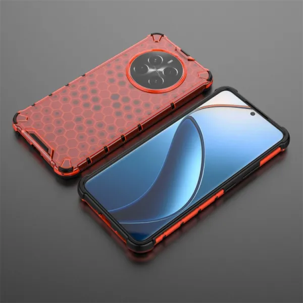 HONEYCOMB Ochranný kryt Realme 12+ 5G červený