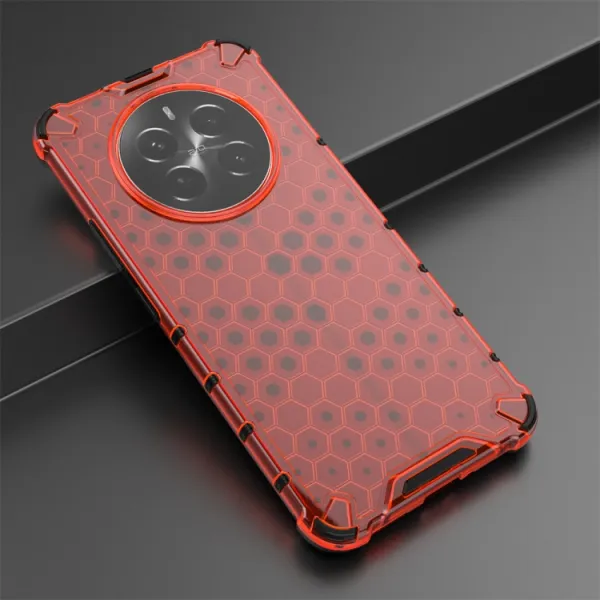 HONEYCOMB Ochranný kryt Realme 12+ 5G červený
