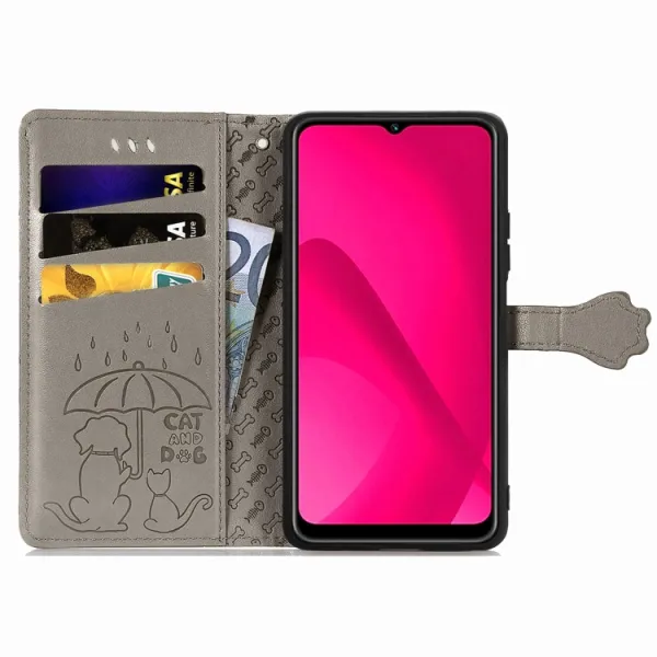 ART ANIMALS Peňaženkový obal pre T Phone 2 šedý