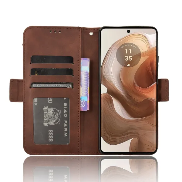 SLOT Peňaženkový obal pre Motorola Edge 50 Ultra hnedý
