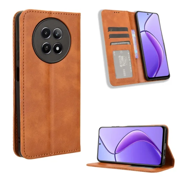 BUSINESS Peňaženkové puzdro pre Realme 12 5G / Realme 12x 5G hnedé