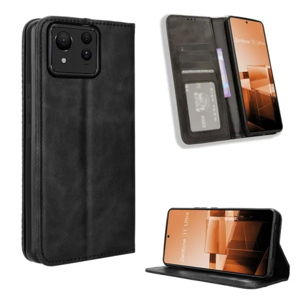 BUSINESS Peňaženkové puzdro pre Asus Zenfone 11 Ultra čierne