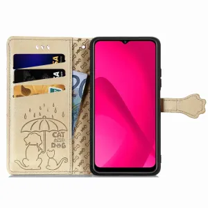 ART ANIMALS Peňaženkový obal pre T Phone 2 zlatý