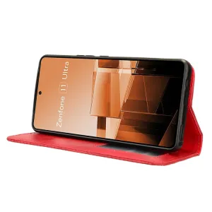 BUSINESS Peňaženkové puzdro pre Asus Zenfone 11 Ultra červené