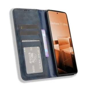 BUSINESS Peňaženkové puzdro pre Asus Zenfone 11 Ultra modré