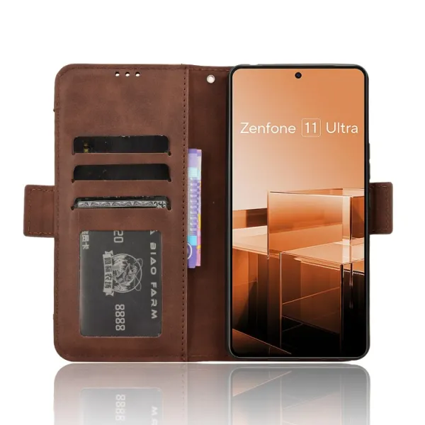SLOT Peňaženkový obal pre Asus Zenfone 11 Ultra hnedý
