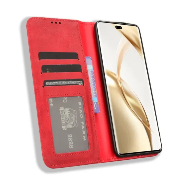 BUSINESS Peňaženkový kryt pre Honor 200 Pro červený