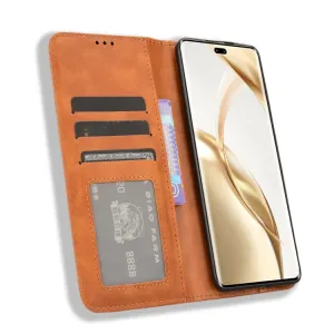 BUSINESS Peňaženkový kryt pre Honor 200 Pro hnedý