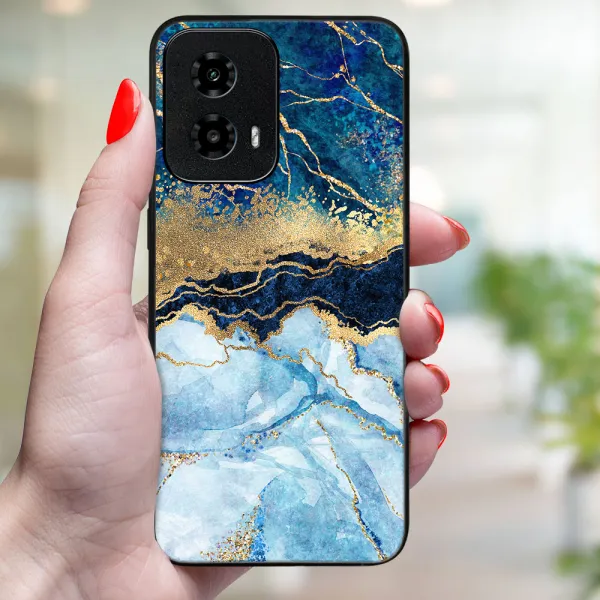 MY ART Ochranný kryt pre Motorola Moto G34 5G BLUE MARBLE (141)