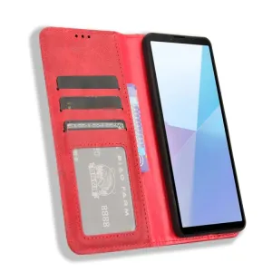 BUSINESS Peňaženkové puzdro pre Sony Xperia 10 VI červené