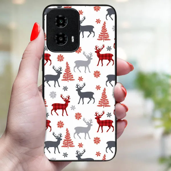MY ART Kryt s vianočným dizajnom Motorola Moto G34 5G DEER (068)