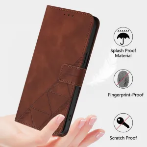 TRIANGLE Peňaženkové puzdro s remienkom HTC U24 Pro hnedé